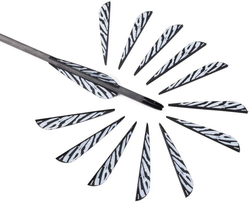 TY Archery 3 Inch Arrow Fletching Vanes Plastic Feather for DIY Archery Hunting Targeting Arrows(Pack of 50) - Image 3